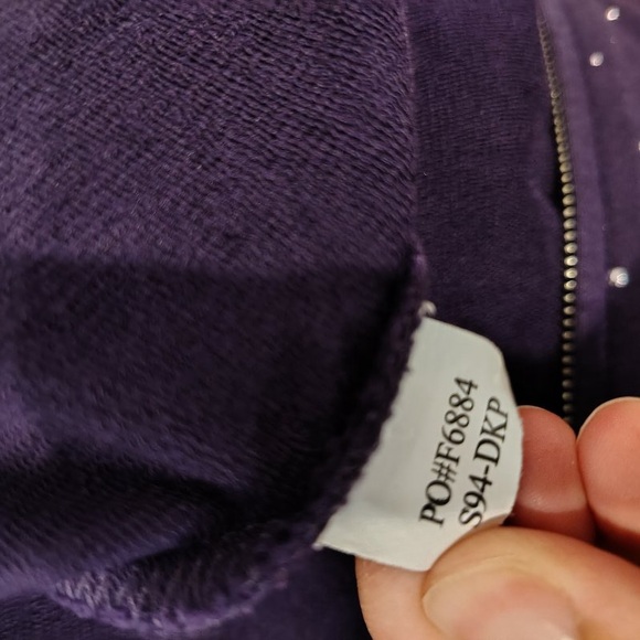 Christine Alexander Y2K Womens Purple Jogger Track Suit Swarovski Crystals Sz XL - Picture 12 of 15